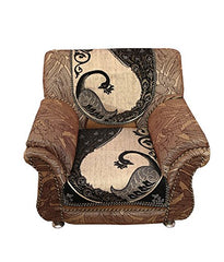 Kuber Industries 6 Piece Cotton Sofa Cover Set - Black