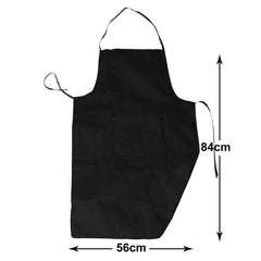 Heart Home Apron & Cooking Cap Set for Cooking, Baking, Party Favors, Home Kitchen, Restaurant, Set of 2 (Black)-50HH01019