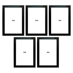 Kuber Industries Collage Photo Frame For Living Room, Wall Set of 5 (Black) Size: 6x8-5 Pc.