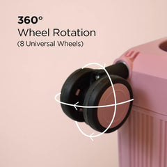 Homestic Luggage Bag | Trolley Bags for Travel | Collapsible Luggage Bag | Travelling Bag | Trolley Bags for Suitcase | Lightweight Luggage Bag | 20P-24P Inch | Rose Pink