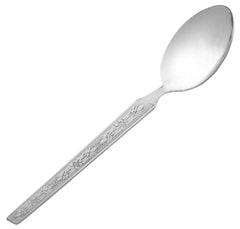 Kuber Industries Cutlery Stainless Steel Dinner Spoons with Round Edge, Set of 6 (Silver)