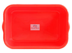 Heart Home Multiuses Rectangular Plastic Extra Large Tray, Organizer (Red)