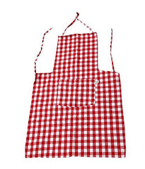 Kuber Industries Checkered Cotton 2 Piece Kitchen Apron with Front Pocket Set - Multicolour