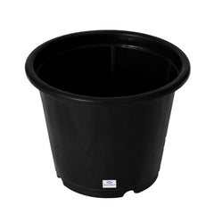 Heart Home Plastic Planters|Gamla|Flower Pots for Garden Nursery Home Décor,8"x6",Pack of 3 (Red,Black,Orange)