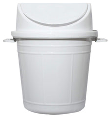 Kuber Industries Plastic Swing Lid Garbage Waste Dustbin for Home, Office, Factory, 30 Liters, Large Size (White) -CTLTC038706