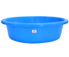 Heart Home Multiuses Plastic Knead Dough Basket/Basin Bowl For Home & Kitchen 6 Ltr- Pack of 2 (Blue & Grey) 52HH3870