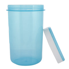 Heart Home Containers Set for Kitchen|BPA-Free Plastic 1500 ML Storage Containers Set with Spoon for Kitchen|Pack of 12 (Sky Blue)
