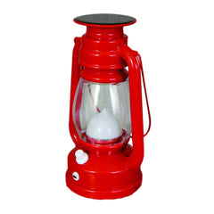 Kuber Industries 2 Pieces Solar Lantern Emergency Light - Rechargeable, Portable - Travel Camping Lantern - Red & Green-CTKTC22914