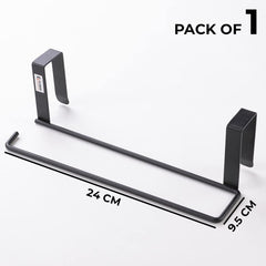 Kuber Industries Tissue Paper Holder|Wall Mounted Napkin Holder For Bathroom|Multipurpose Cloth & Tissue Paper Holder|Iron Spray Build|Easy Installation|Bathroom & Kitchen Organizer|ZT-3120(B)|Black