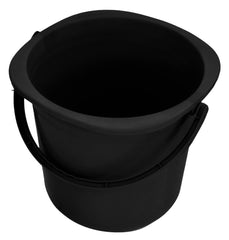 Kuber Industries Square Multipurposes Plastic Bucket For Bathing Home Cleaning & Storage Purpose, 16Ltr. (Black)-47KM01185