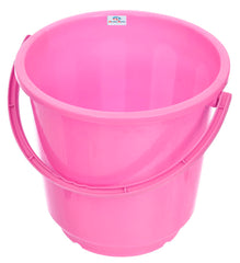 Heart Home Bucket|Plastic Bucket for Bathroom|Bucket for Bathing|Unbreakable Bucket with Handle|16 Liter (Pink)