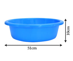 Heart Home Multiuses Plastic Knead Dough Basket/Basin Bowl For Home & Kitchen 6 Ltr- Pack of 2 (Sky Blue & Blue) 52HH3860