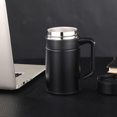 Homestic Stainless Steel Vacuum Insulated Mug with Lid 400 ML (Black)