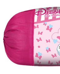 Heart Home Disney Minnie Bolster Cover|Polyester Bolster Cover Set|Diwan Round Bolster Pillow Covers|Luxurious Roll Masand Cover|Pack of 2 (Pink)