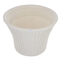 Heart Home Sunshine Flower Pot|Durable Plastic Flower Pots|Planters for Home Décor|Garden|Living Room|Balcony|8 Inch (White)