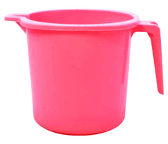 Kuber Industries Square Large Plastic Bathroom Mug, 2 Litre- Pack of 2 (Pink)-50KM0831