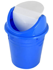 Heart Home Plastic Dustbin/Wastebin With Swing Lid, 10 Liter- Pack of 2 (Blue)-47HH0867
