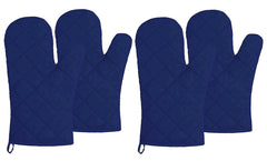 Kuber Industries Cotton Microwave Oven Gloves, Set of 4 (Blue)-HS43KUBMART26083, Standard