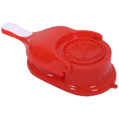 Kuber Industries Dumpling Maker | Plastic 2 in 1 Kitchen Dumpling Making Tool | Momos Maker Machine | Gujiya Maker | Manual Dumpling Maker | Red