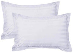 Kuber Industries Lining Design Cotton Pillow Cover- 18x28 Inch, Set of 6 (White)-HS43KUBMART26782