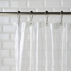 Heart Home PVC 1 Piece Plain 0.45 MM Shower AC Door Curtain 7 Feet (Transparent),Standard,F_26_HEARTH016886