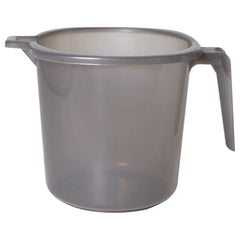 Kuber Industries Tranasparent Small Multiuses Lightweight, Unbreakable Strong Plastic Bathroom Mug, 1 Litre- Pack of 2 (Black)-50KM0820