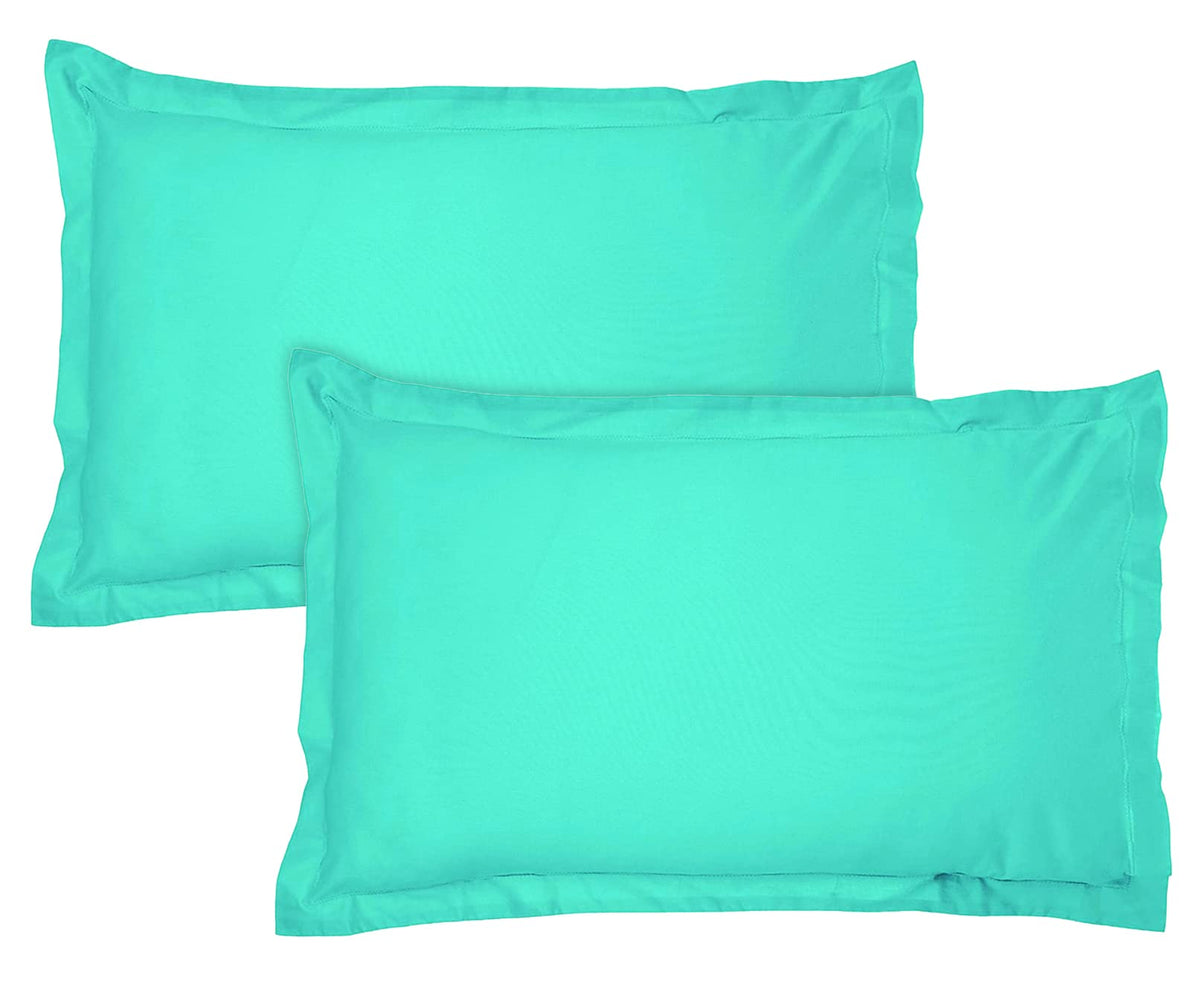 Kuber Industries Breathable & Soft Cotton Pillow Cover for Sofa, Couch, Bed - 29x20 Inch, Set of 2 (Green)