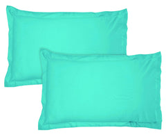 Kuber Industries Breathable & Soft Cotton Pillow Cover for Sofa, Couch, Bed - 29x20 Inch, Set of 2 (Green)