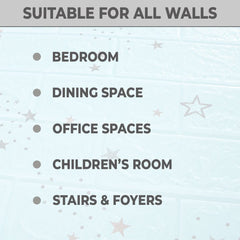 Kuber Industries Foam Brick Pattern 3D Wallpaper for Walls | Soft PE Foam| Easy to Peel, Stick & Remove DIY Wallpaper | Suitable on All Walls | Pack of 2 Sheets,70 cm X 77 cm