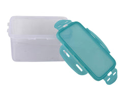 Kuber Industries klick N Seal 302 Airtight Food Storage Container Kitchen Container for Storage Plastic Storage Box for Kitchen Airtight Container Storage Jar (1050ml)-Pack of 2 (Green)-KUBMART15684