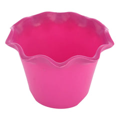 Kuber Industries Blossom Flower Pot|Durable Plastic Flower Pots|Planters for Home Décor|Garden|Living Room|Balcony|Pack of 2 (Pink)