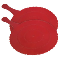 Kuber Industries Plastic Lightweight Handfan|Hath Pankha|Beejna for Natural Cooling Air Home Decor and Travel Useful, Pack of 2 (Red)