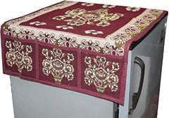 Kuber Industries Cloth 3 Pieces Fridge Mat, 1 Piece Handle Cover and 1 Pieces Fridge Top Cover (Multi)-CTKTC2796