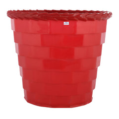 Heart Home Brick Flower Pot|Durable Plastic Flower Pots|Planters for Home Décor|Garden|Living Room|Balcony|8 Inch|Pack of 3 (Multicolor)