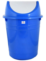 Heart Home Plastic Dustbin/Wastebin With Swing Lid, 10 Liter- Pack of 2 (Blue & Black)-47HH0877