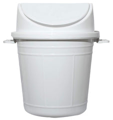 Kuber Industries Plastic Swing Lid Garbage Waste Dustbin for Home, Office, Factory, 30 Liters, Large Size (White) -CTKTC038705