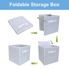 Heart Home Non-Woven Mickey Print Flodable Storage Box/Wardrobe Organizer For Home Decor, Pack of 2 (Maroon) 54HH4237.