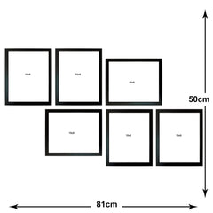 Kuber Industries Collage Photo Frame For Living Room, Wall Set of 6 (Black) Size: 10x8-6 Pc.