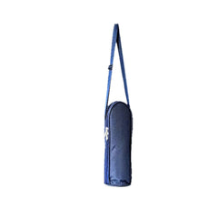 Heart Home Canvas Waterproof Water Bottle Cover with Adjustable Shoulder Handle & Zipper Closure, 1 Litre (Blue) - CTHH018499