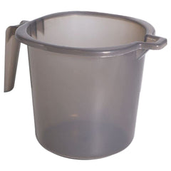 Kuber Industries Tranasparent Small Multiuses Lightweight, Unbreakable Strong Plastic Bathroom Mug, 1 Litre- Pack of 2 (Black)-50KM0820
