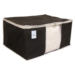 Kuber Industries 6 Piece Non Woven Saree Cover Set, Black