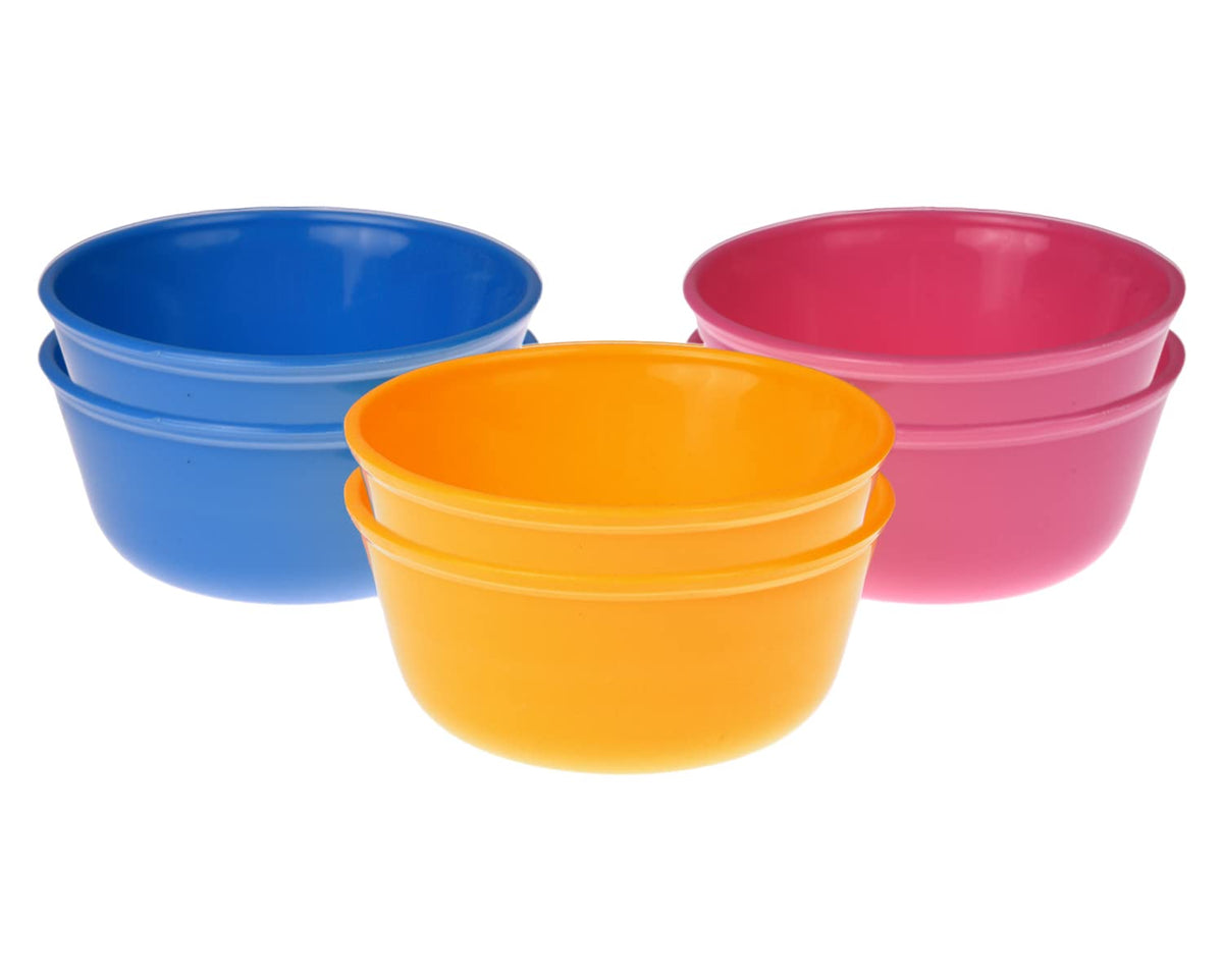 Kuber Industries Bowls|Plastic Dishwasher Safe Bowl|Serving Bowls|Bowls for Kitchen|Microwave Safe Bowls for Salad|Soup|Pasta|1000 ML|Pack of 6 (Multicolor)