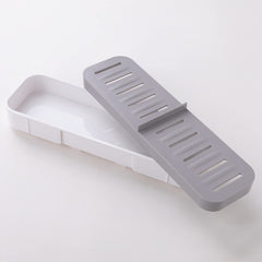 Kuber Industries Plastic Soap Dish with hooks|1322|White