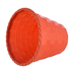 Heart Home Brick Flower Pot|Durable Plastic Flower Pots|Planters for Home Décor|Garden|Living Room|Balcony|8 Inch (Orange)
