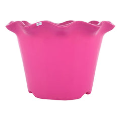 Heart Home Blossom Flower Pot|Durable Plastic Flower Pots|Planters for Home Décor|Garden|Living Room|Balcony|Pack of 2 (Pink & Orange)