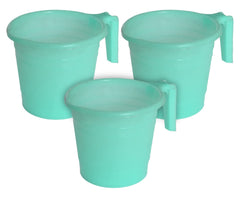 Heart Home Multiuses Lightweight, Unbreakable Strong Plastic Bathroom Mug, 2 Litre- Pack of 3 (Green)-50HH0864