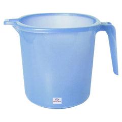 Heart Home Tranasparent Small Plastic Bathroom Mug, 1 Litre- Pack of 4 (Blue)-50HH0817