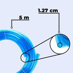 Kuber Industries Basic PVC Water Pipe 5 Meter|Multi-Utility Water Pipe for Garden, Car Cleaning & Pet Cleaning|Light Weight, & Flexible Hose Pipe for Gardening|Blue |