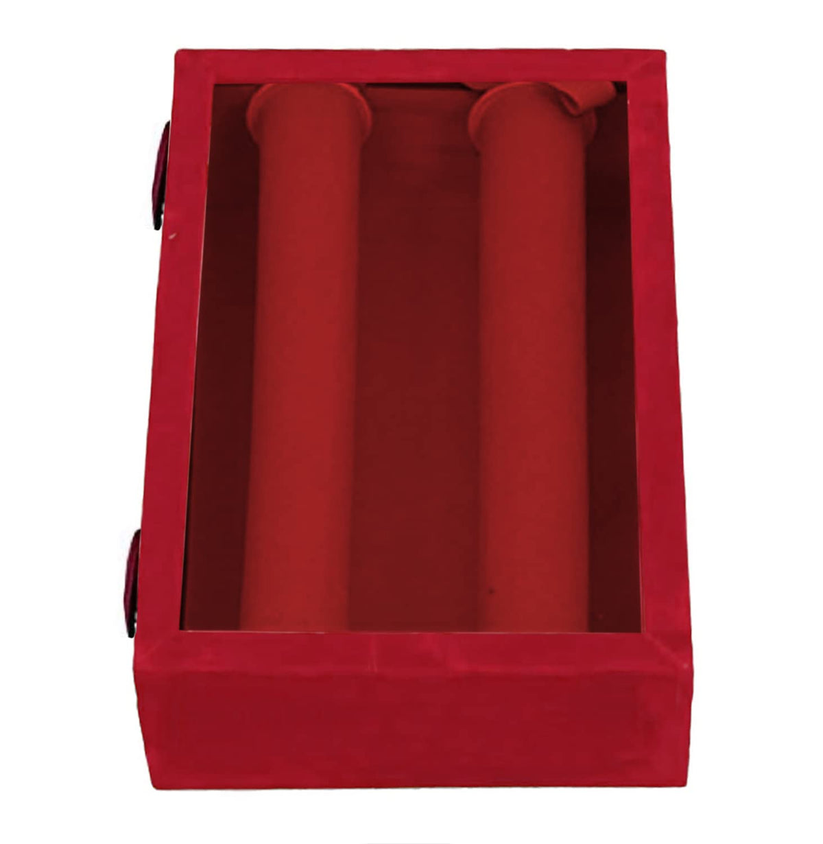 Kuber Industries Wooden 2 Rod Bangle Box KI0010003, (Maroon)