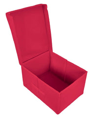 Heart Home Non-Woven Minnie Print Flodable Storage Box/Wardrobe Organizer With Lid For Home Decor (Pink) 54HH4224.